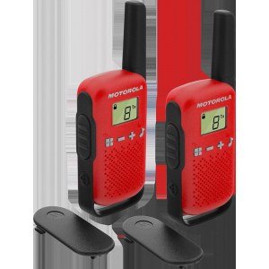 Walkie Talkie Motorola TLKR T42, doble pack, rojo