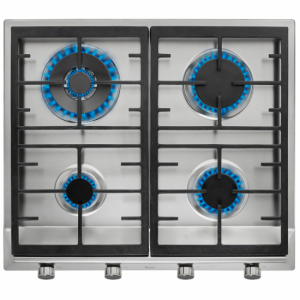 Placa de gas Teka EX 60.1 4G AI AL DR CI gas natural 58cm 4 zonas mandos frontales auto encendido Ref: 40212210 inox