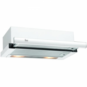 Campana tradicional Teka TL 6310, motor doble turbina, 60 cm, 2 velocidades, 332 m3/h, 56dB, clase E, válvula anti-retorno, lámparas halógenas, ref. 40474251, blanco