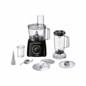Robot de cocina Bosch MCM3201B 800W 2.3 litros 2 niveles de velocidad + turbo 30 funciones jarra plástico alta resistencia negro