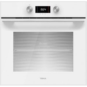 Horno convencional Teka HLB 8400 WH, urban colors edition, abatible, multifunción, touch control, 9 programas, 1 guía extraible, 70 litros, Hydroclean PRO, Ref: 111000004, clase A+, cristal blanco