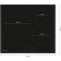 Placa inducción Balay 3EB965LR, 60 cm, 3 zonas, biselado en U, zona gigante 28 cm, 7400W, programable, cristal negro - imagen 7