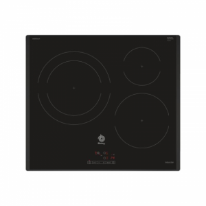 Placa inducción Balay 3EB965LR 60cm 3 zonas biselado en U zona gigante 28 cm 7400W programable negro