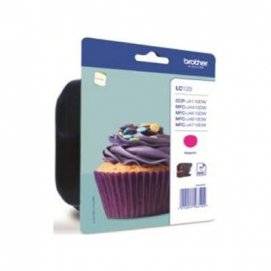 Consumible Brother Cartucho LC123MBP Magenta Blister