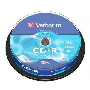 Discos VERBATIM CD-R 700MB/80min 52x 10unidades