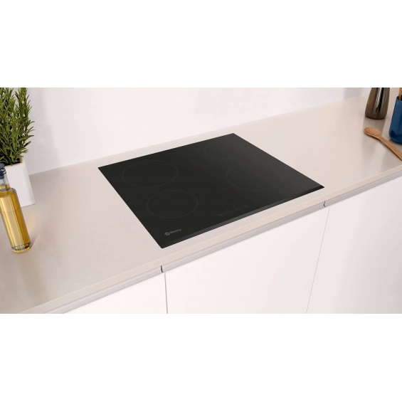 Placa vitrocerámica Balay 3EB720LR, 60 cm, 4 zonas, biselado, 17 niveles, Función Memoria, zona grande 21 cm, 6600W, cristal negro - imagen 9