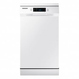 Lavavajillas Samsung DW50R4070FW, 45 cm, 10 servicios, clase E, 76 kWh/100 ciclos, 44dB, 3ª bandeja, media carga, 6 programas, AquaStop, display,...
