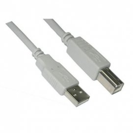Cable PC Nanocable USB 2.0 Tipo A-B 1,8 mt Blanco