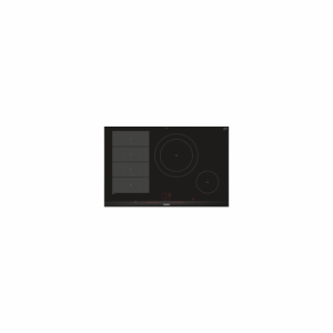 Placa inducción Siemens EX875LEC1E 4 zonas 80cm biselado delantero perfil lateral metálico zona gigante 28 cm 2600W programable negro