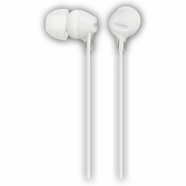 Auricular Sony MDR-EX15LP, silicona, blanco