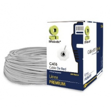 BOBINA CAT 6 BROBOTIX 651190 - 200 MTS, GRIS, INTERIOR, CAT6
