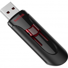 MEMORIA SANDISK 128GB USB 3.0 CRUZER GLIDE Z600 NEGRO C/ROJO