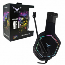 NACEB AUDÍFONOS GAMER NAJA 7.1, ALÁMBRICO, 2 METROS, USB, NEGRO NA-0315