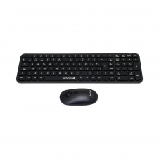 Kit Teclado y Mouse Inalámbrico TECHZONE TZCOMBINA05 - Negro, 20 m, 1000-1600 y 2400 DPI