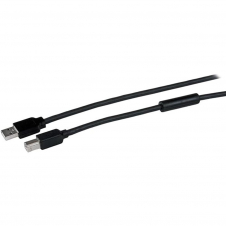CABLE 15 METROS 15M USB B MACHO A USB A MACHO ACTIVO AMPLIFICADO USB 2.0 - IMPRESORA - NEGRO