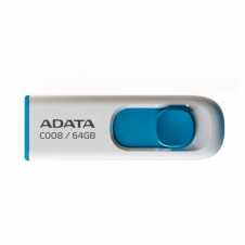 MEMORIA USB ADATA C008, 64GB, USB 2.0, AZUL/BLANCO AC008-64G-RWE