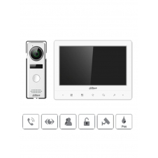 KIT DE VIDEOPORTERO DHI-KTA02, MONITOR 7, ALÁMBRICO, BLANCO