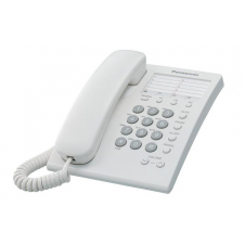 Teléfono analógico PANASONIC KX-TS550MEW - Analógica, Escritorio/pared, Color blanco, Incluye Memoria para 10 Números