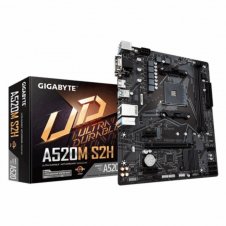 TARJETA MADRE GIGABYTE MICRO ATX A520M S2H, S-AM4, AMD A520, HDMI, 64GB DDR4 PARA AMD - NO ES COMPATIBLE CON RYZEN 5 3400G Y RYZEN 3 3200G (REVISAR COMPATIBILIDADES EN LA PÁGINA DEL FABRICANTE)