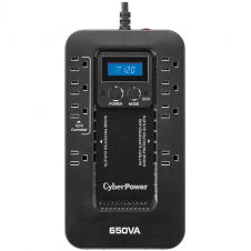 No-Break CyberPower EC650LCD, 650 VA, 390 W, 8 h, Hogar y Oficina