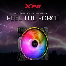 Ventilador XPG HURRICANE, 140 mm, 1800 RPM Max, LED