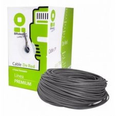 BROBOTIX BOBINA DE CABLE CAT5E CCA UTP ELITE, 100 METROS, GRIS 400052G