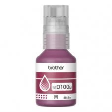Botella de tinta BROTHER de color magenta de ultra alto rendimiento BTD100M de la serie InkBenefit Tank Imprime hasta 50
