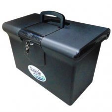 Archivero Portátil Azor Oficio Plástico C/Cerradura Color Negro