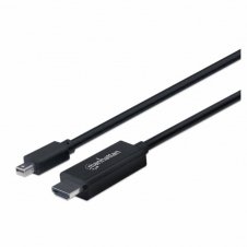 MANHATTAN CABLE MINI DISPLAYPORT MACHO - HDMI MACHO, 1.8 METROS, NEGRO 153232