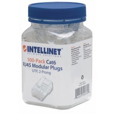 INTELLINET PLUGS MODULARES RJ-45, CAT6, BOTE CON 100 PIEZAS 502344