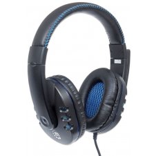 MANHATTAN AUDÍFONOS CON MICRÓFONO 176088, ALÁMBRICO, 1.8 METROS, USB, NEGRO/AZUL