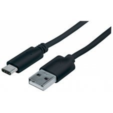 MANHATTAN CABLE USB C DE ALTA VELOCIDAD, USB C MACHO - USB A MACHO, 1 METRO, NEGRO 353298