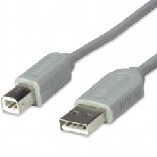 MANHATTAN CABLE USB A MACHO - USB B MACHO, 4.5 METROS, GRIS 341028