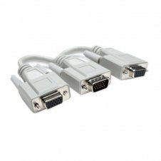 MANHATTAN CABLE HD15 MACHO - 2X HD15 HEMBRA, 15CM, BLANCO 328302