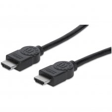 MANHATTAN CABLE HDMI DE ALTA VELOCIDAD, HDMI MACHO - HDMI MACHO, 4K, 3D, 3 METROS, NEGRO 306126