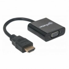 MANHATTAN CONVERTIDOR HDMI MACHO - VGA HEMBRA, NEGRO 151467