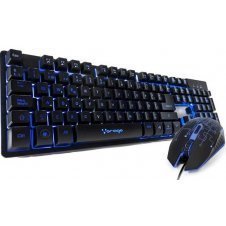 KIT GAMER DE TECLADO Y MOUSE VORAGO KM-500, ALÁMBRICO, USB, NEGRO (ESPAÑOL) KM-500