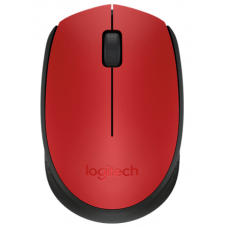 MOUSE LOGITECH ÓPTICO M170, INALÁMBRICO, USB, NEGRO/ROJO 910-004941