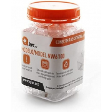 PLUG QIAN, CAT6, RJ45, TRANSPARENTE, 100 PIEZAS, NW6100
