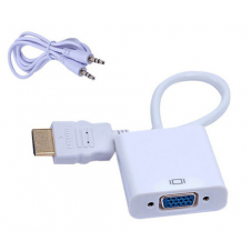 NACEB ADAPTADOR HDMI MACHO - VGA HEMBRA, BLANCO NA-235