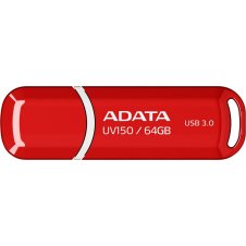 MEMORIA USB ADATA DASHDRIVE UV150, 64GB, USB 3.0, ROJO AUV150-64G-RRD