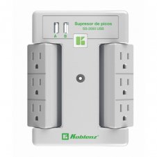 KOBLENZ SUPRESOR DE PICOS SS-2000 USB, 6 CONTACTOS, 2X USB, 2000 JOULES 00-5348-00-8