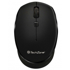 MOUSE OPTICO INALAMBRICO TECHZONE AMBIDIESTRO 1600 DPI COLOR NEGRO