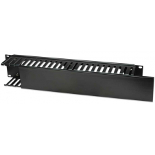INTELLINET ORGANIZADOR HORIZONTAL DE CABLES CON TAPA DE PLÁSTICO PARA RACK/GABINETE 19'', 2U 168458