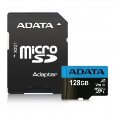 MEMORIA FLASH ADATA PREMIER, 128GB MICROSDXC UHS-I CLASE 10, CON ADAPTADOR AUSDX128GUICL10A1-RA1