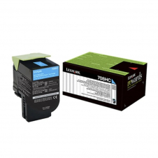TONER LASER LEXMARK / COLOR CYAN / ALTO RENDIMIENTO / 70C8HC0 / HASTA 3,00 PAGINAS