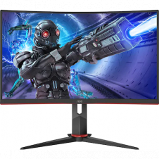 MONITOR GAMER CURVO AOC C27G2 LED 27, FULL HD, WIDESCREEN, FREESYNC, 165HZ, HDMI, NEGRO/ROJO