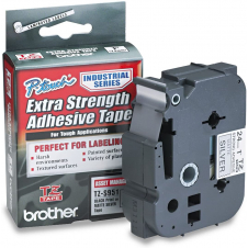 Cinta Laminada BROTHER TZES951 - TZe, Transferencia térmica, Negro sobre Plata
