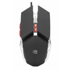 MOUSE GAMER MANHATTAN ÓPTICO, ALÁMBRICO, USB, 3200DPI, NEGRO/PLATA