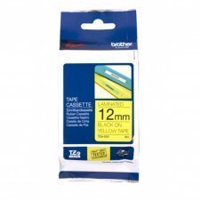 CINTA BROTHER LAMINADA TZE631 NEGRO SOBRE AMARILLO DE 12 MM DE GROSOR